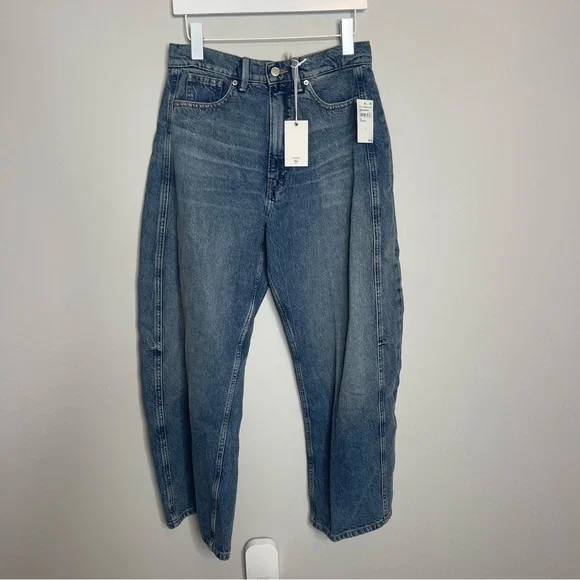 $179 Good American Good Extreme Barrel Relaxed Jeans NWT - Picture 10 of 12